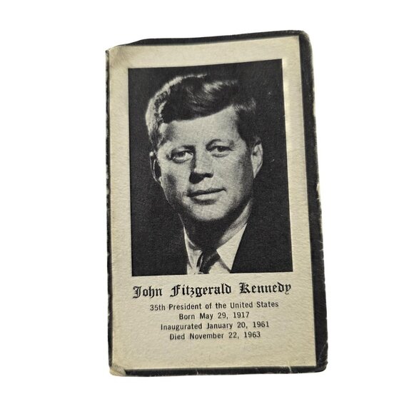 John F. Kennedy Memorial Prayer Card vtg ephemera president history - Picture 1 of 3